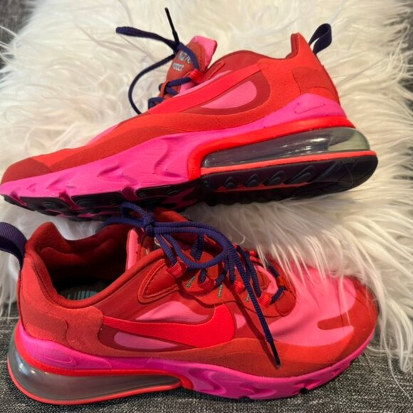 Nike Air Max 270 React in Mystic Red/Pink Blast/Habanero Red/Bright Crimson 8.5 - Picture 4 of 10